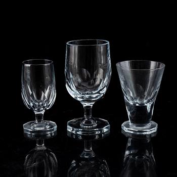 A swedish glass service, Gerda Strömberg, 'Håtuna', Strömbergshyttan, (85 pc).