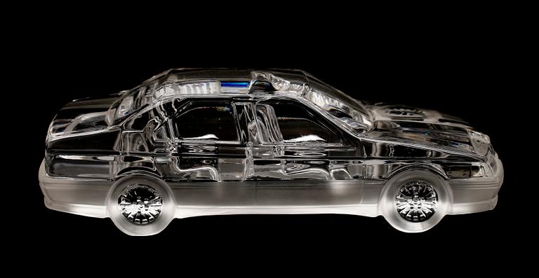 SKULPTUR, glas, Daum France, signerad.