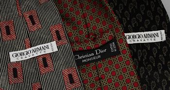 SLIPSAR, 3 st, siden, Christian Dior och Giorgio Armani, 1900/2000-tal.
