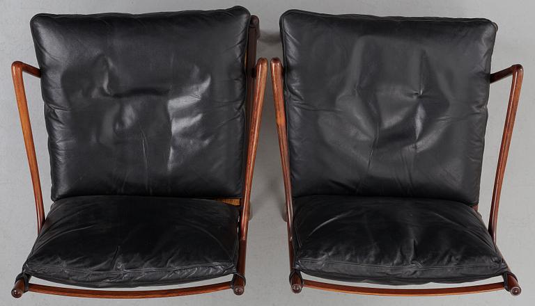 Ole Wanscher, karmstolar, ett par "Colonial Chair, PJ 149", Poul Jeppesen, Danmark.
