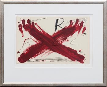 Antoni Tàpies, lithograph in colours signed and numbered 17/150.