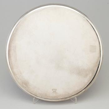 ÅKE STRÖMDAHL, a sterling silver tray from Hugo Strömdahl AB, Stockholm, 1954.