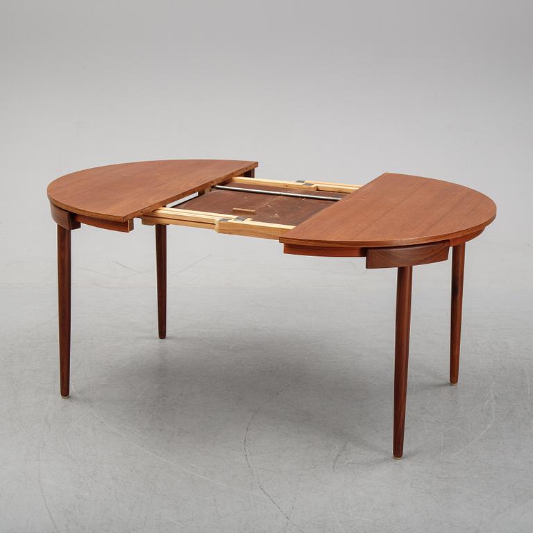 Hans Olsen, matbord och stolar, 4st, Frem Røjle, Danmark, 1950-tal.