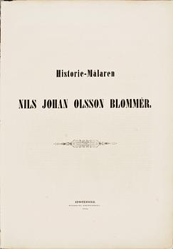 NILS JAKOB OLSSON BLOMMÉR, gravyrer, 9 st, "NJO Blommérs taflor" Högbergska boktryckeriet, Stockholm, 1854.