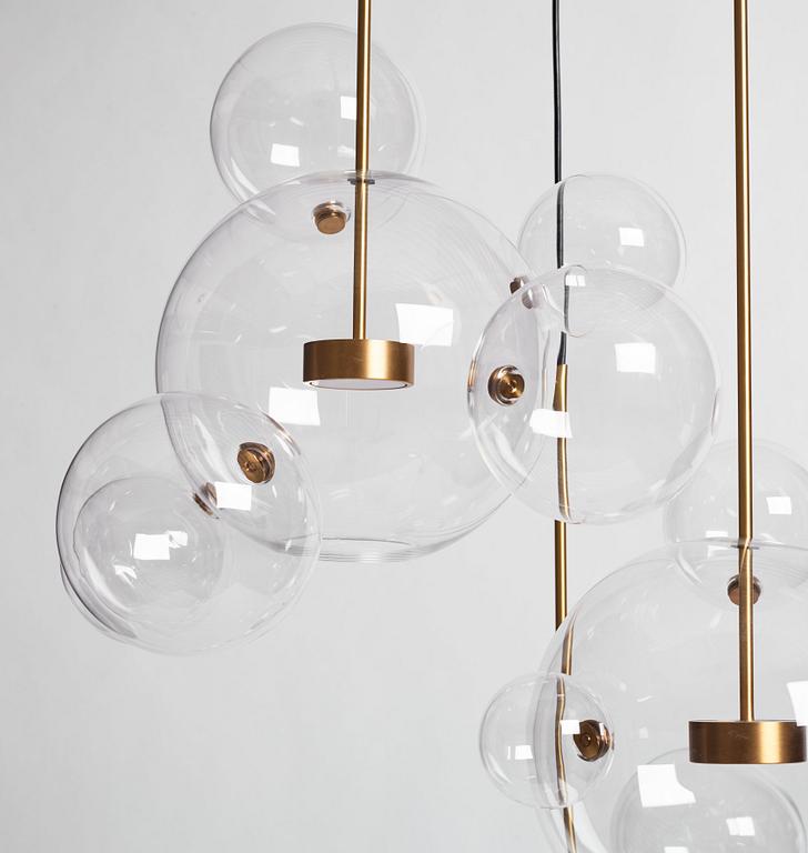 Giopato & Coombes, a "Bolle 14" ceiling lamp, Kalmar Werkstätten, for Svenskt Tenn, 2015.