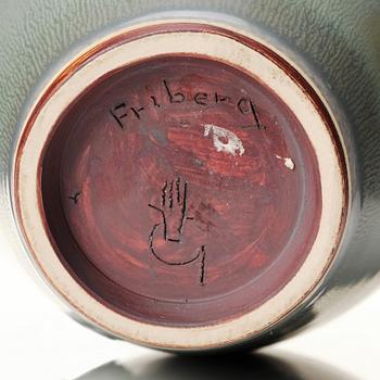 Berndt Friberg, a stoneware vase, Gustavsberg studio, Sweden 1954.