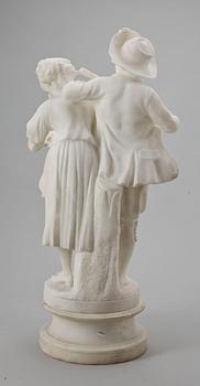 SKULPTUR, alabaster, 1900-tal.