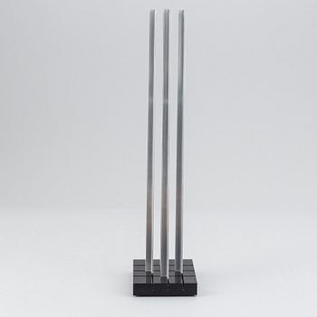 Lars-Erik Falk, sculpture, aluminium and black plexi glass, signed and dated 1993.