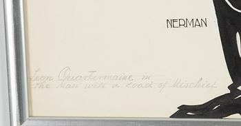 Einar Nerman, ink drawing, signed.