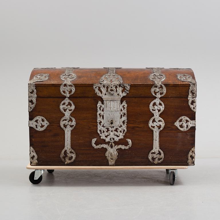 A Baroque chest, dated 1777.