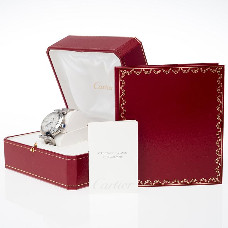 CARTIER, Pasha GMT Power, wrist watch, 38 mm.