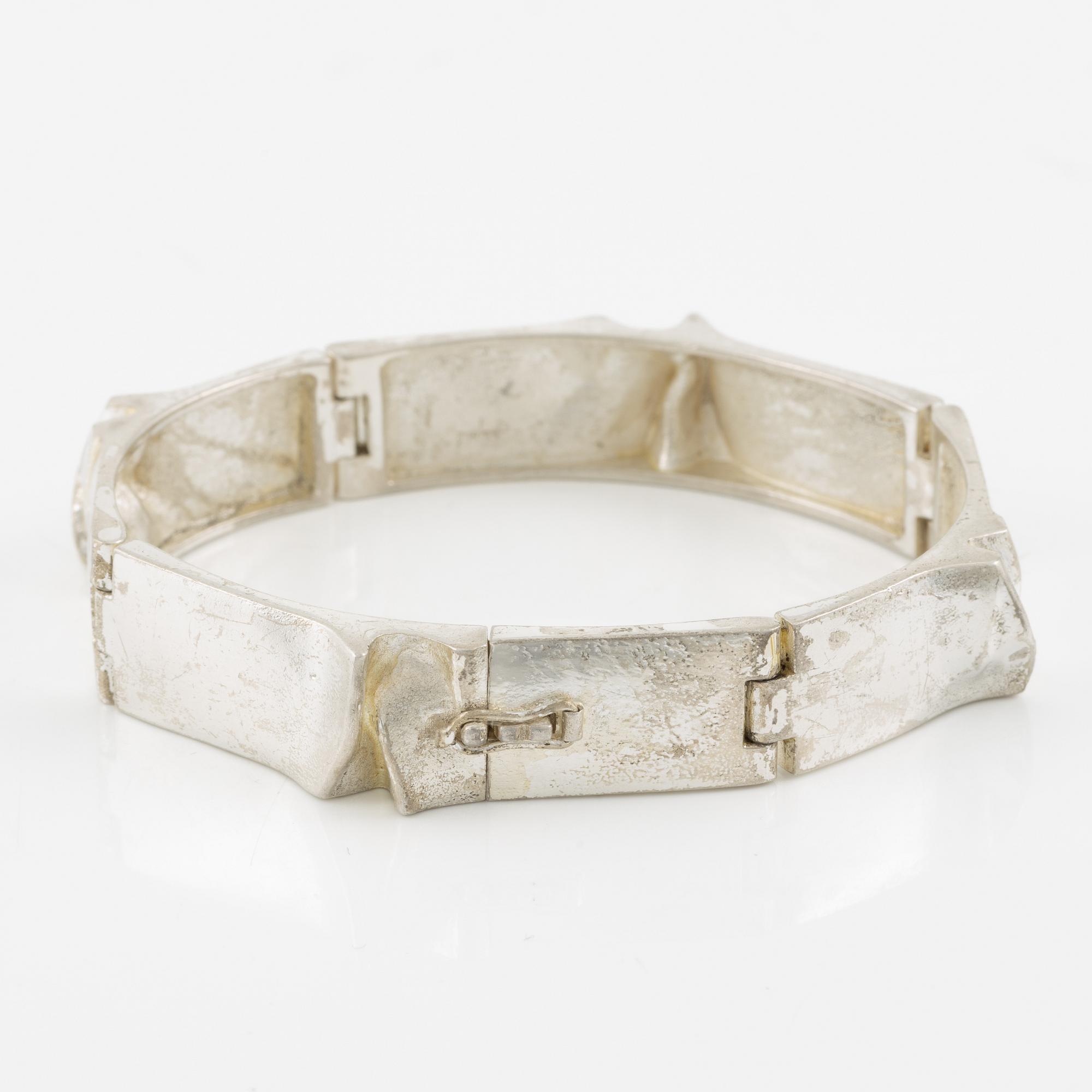 Björn Weckström, bracelet "Ceres", sterling silver, for Lapponia, Finland 1972.