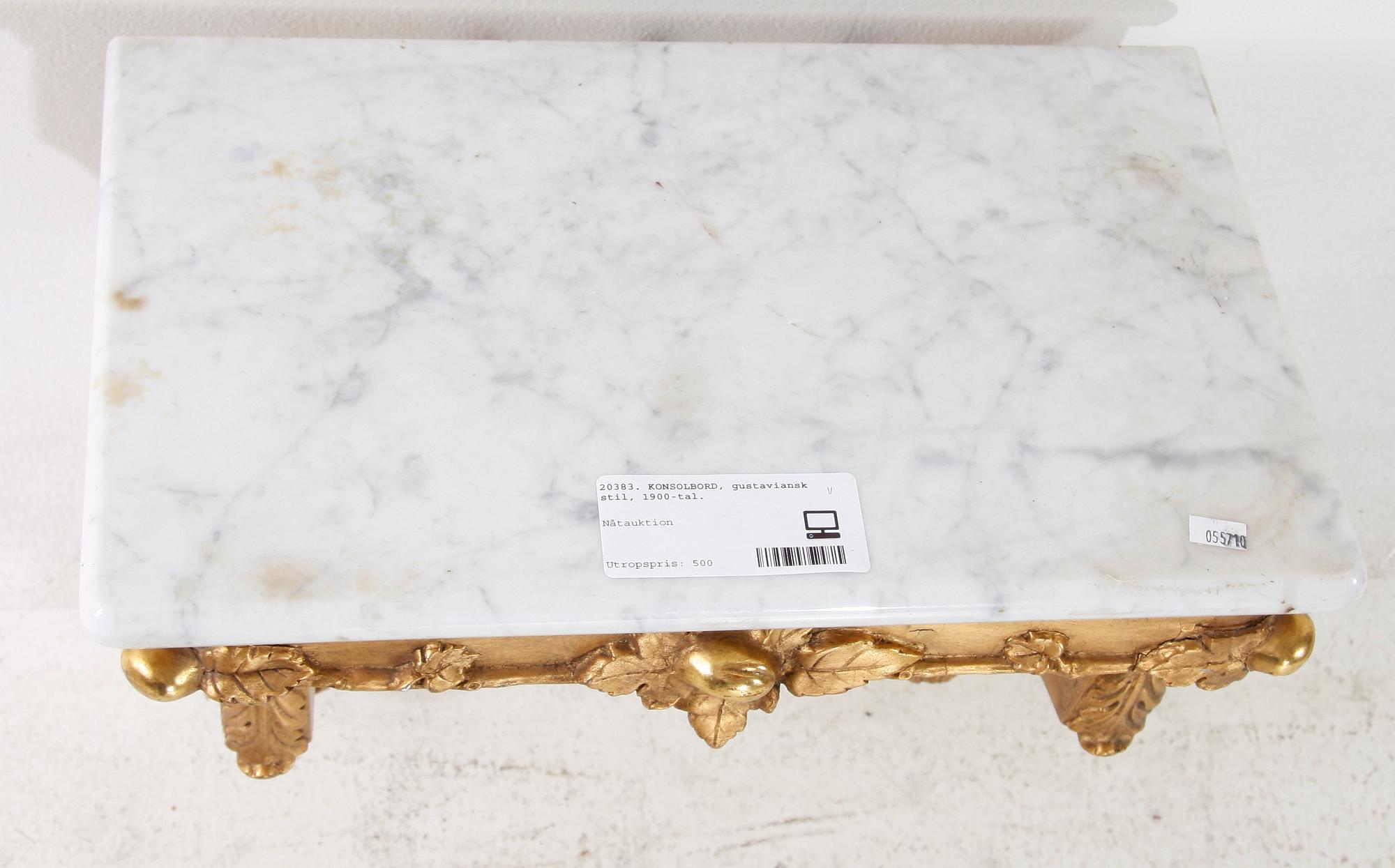 KONSOLBORD, gustaviansk stil, 1900-tal.