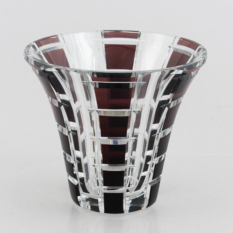 A glass vase, Val Saint Lambert, Belgium.