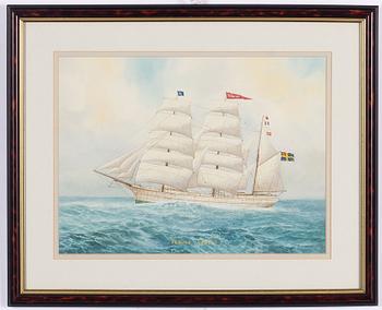 Vojtehovitch, the three-masted barque "Thrine" of Väddö.