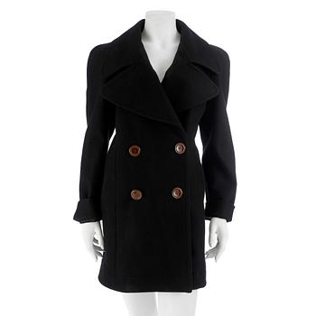 VIVIANNE WESTWOOD red label, a black wool coat, size 44.