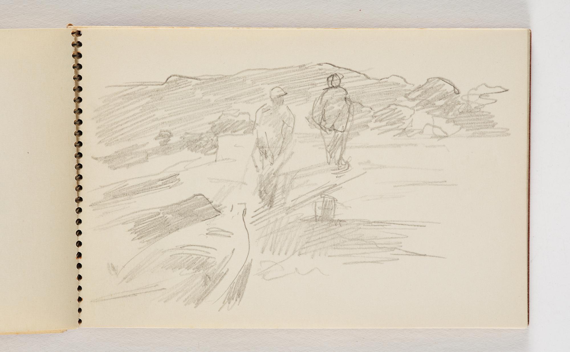 Lotte Laserstein, 10 små skissblock med teckningar.