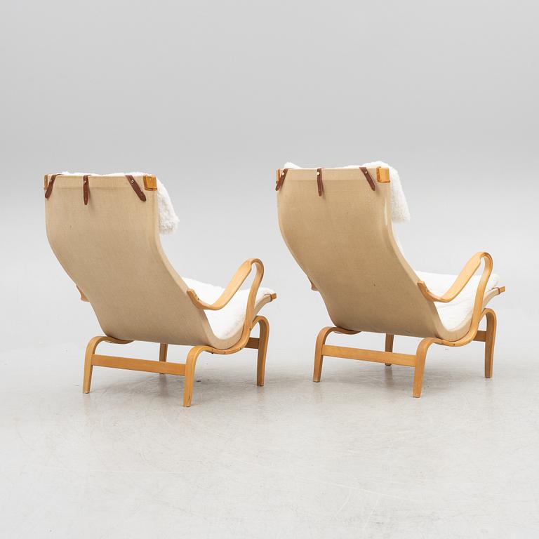 Bruno Mathsson, a pair of 'Pernilla' armchairs, DUX.