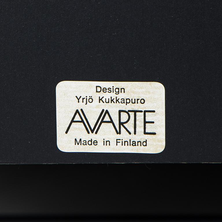 Yrjö Kukkapuro, A pair of 1980s 'Experiment' open armchairs for Avarte, Finland.