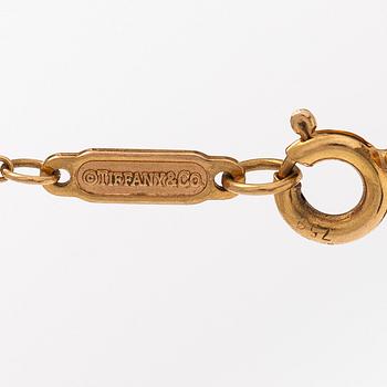 Tiffany & Co, kaulakoru, sydänriipus avaimenreiällä, 18K kultaa.
