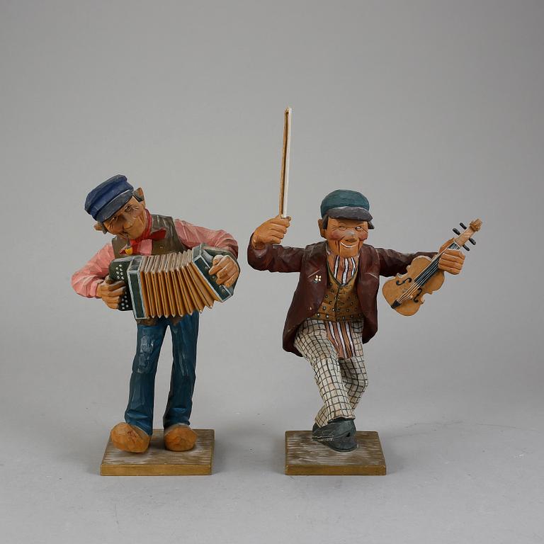 HERMAN ROSELL, 2 st, träskulpturer, 1930-tal.