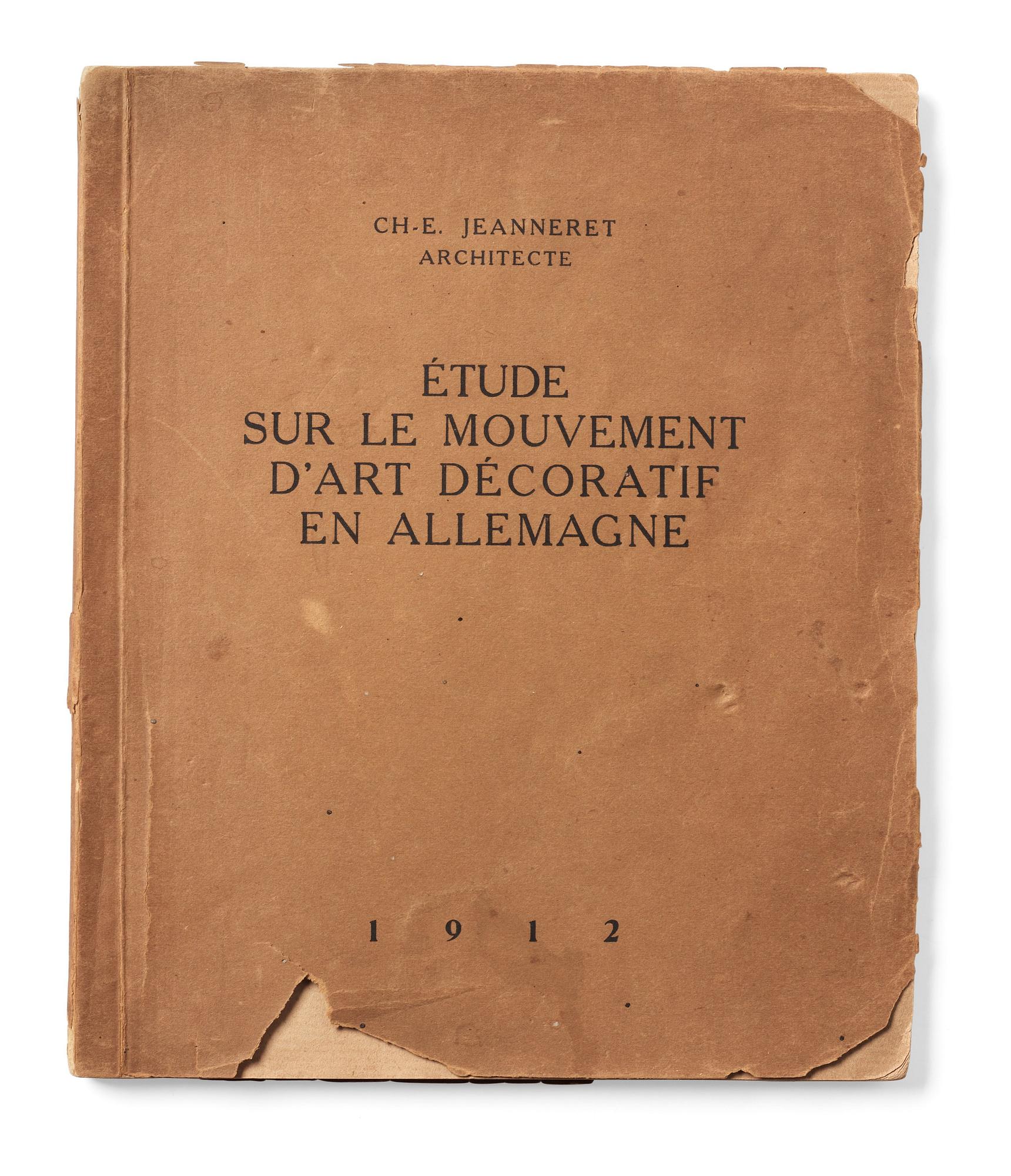 LE CORBUSIER (CHARLES-ÉDOUARD JEANNERET), "Étude sur le Mouvemente d'Art Décoratif en Allemagne",