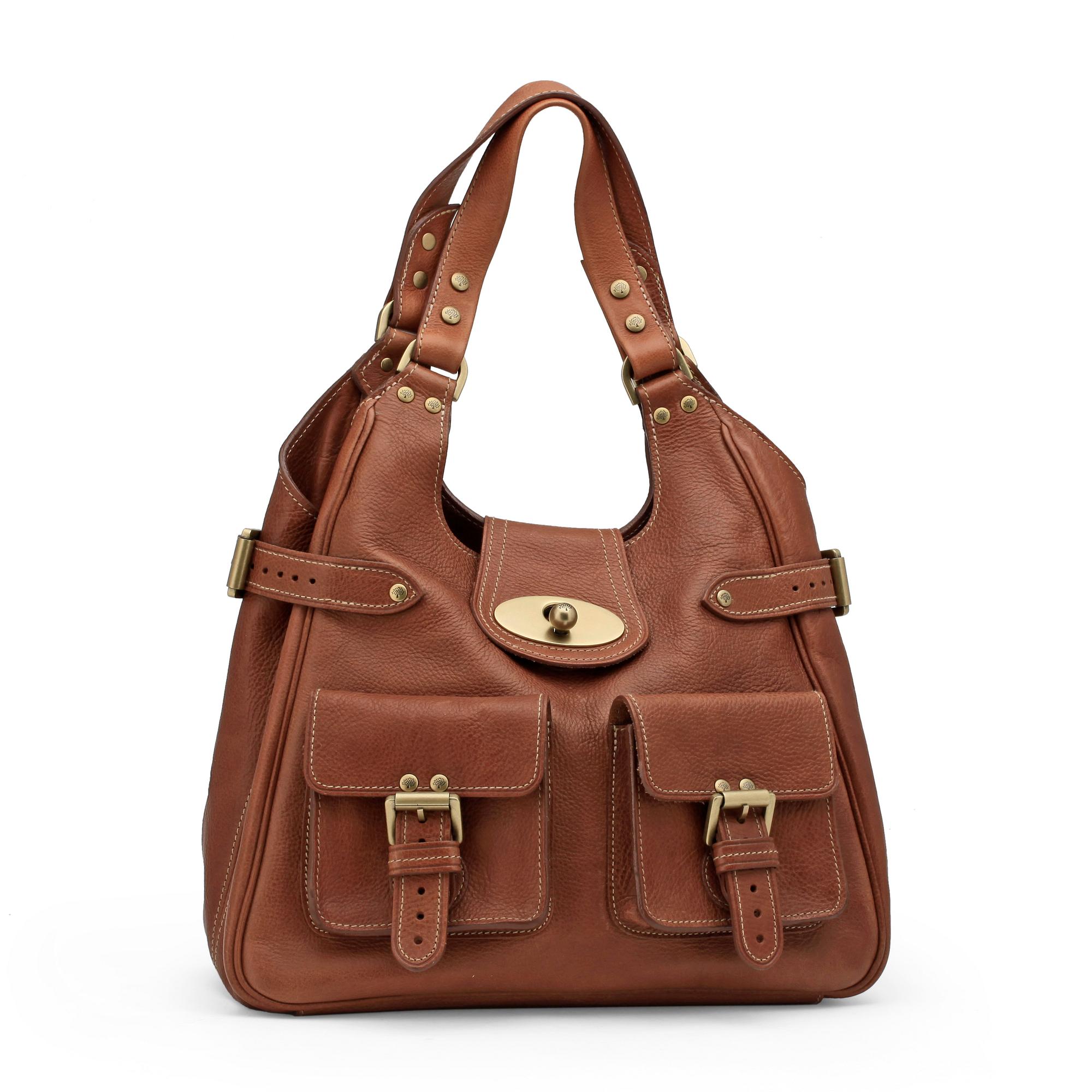 MULBERRY, a brown leather "Annie" handbag.