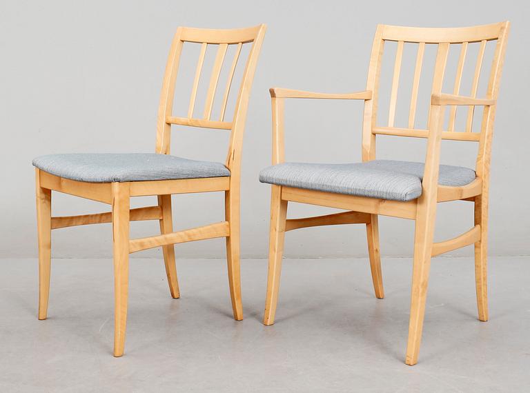 KARMSTOL samt STOL, "Herrgården", Carl Malmsten, 1960-tal.