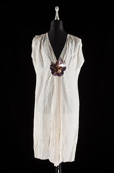 1459. A white silk cocktail dress by Lanvin.