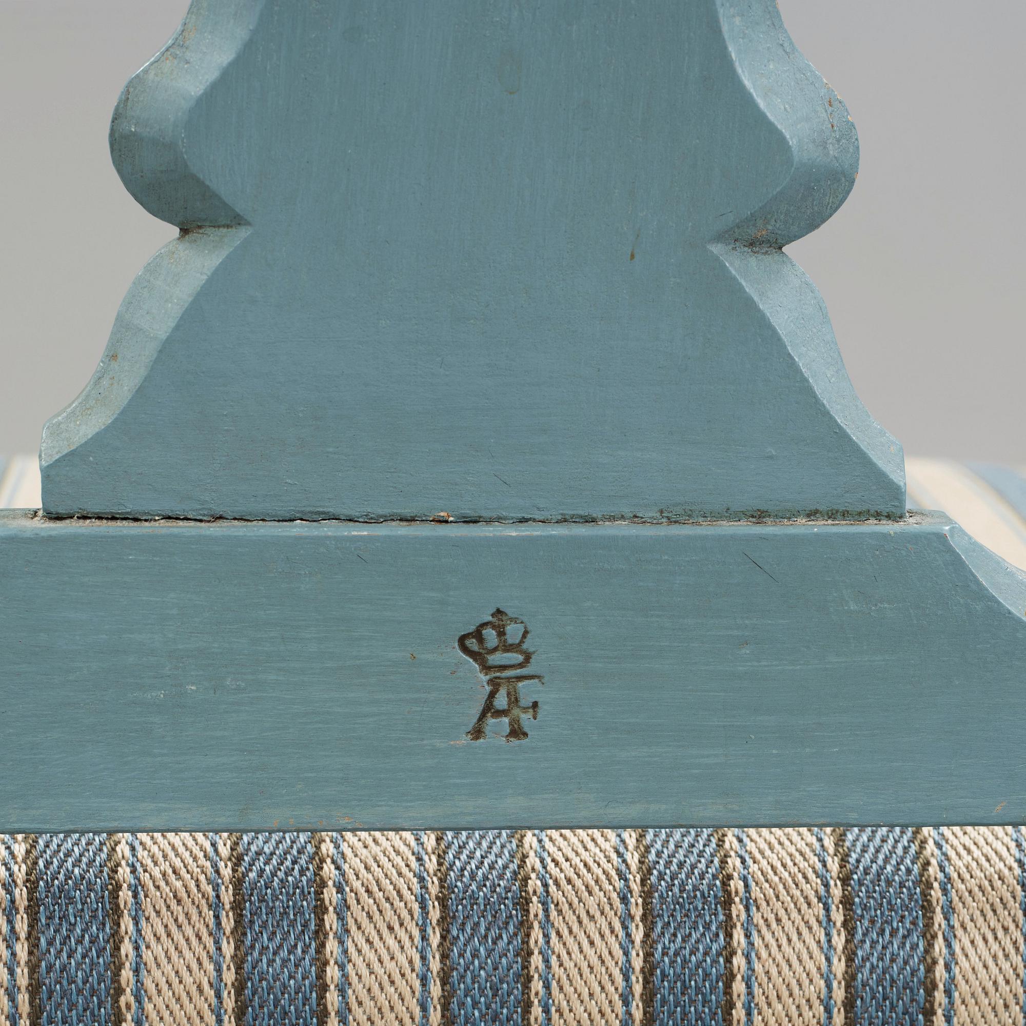 Eleven Swedish Rococo 18th century chairs.