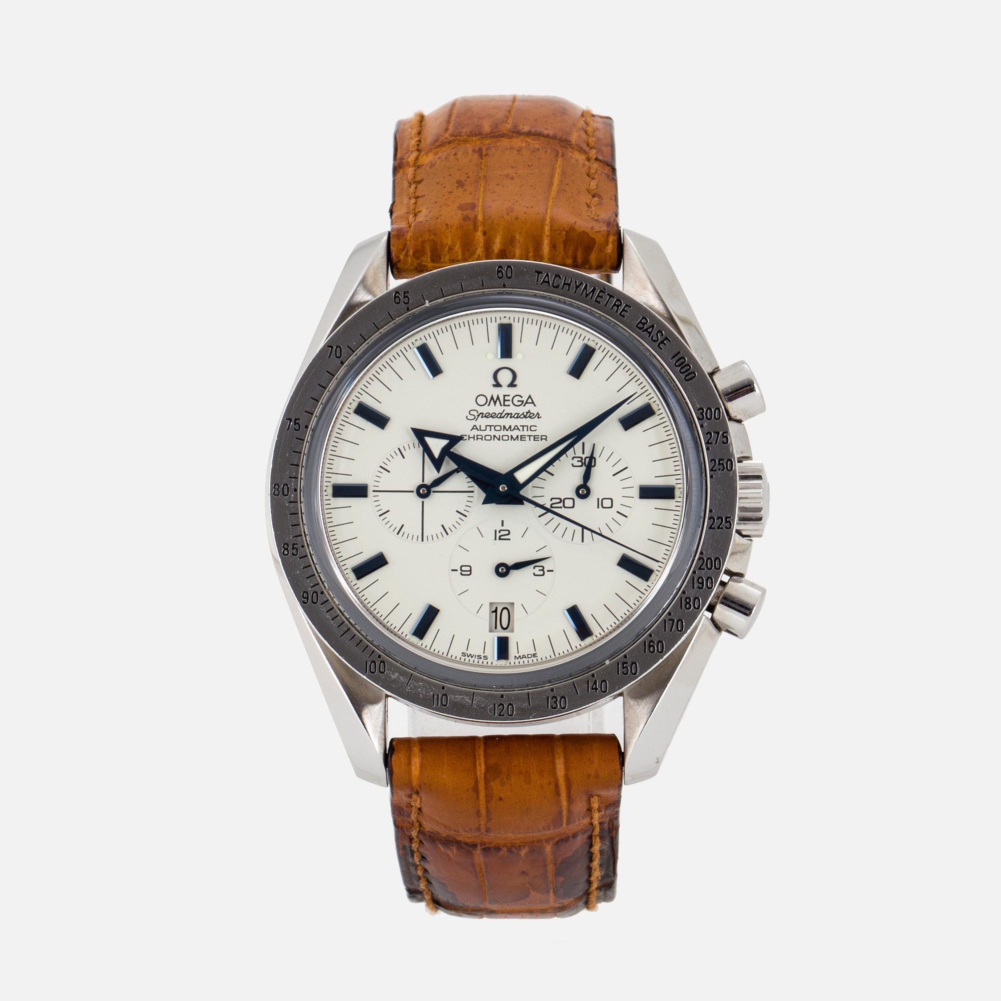 OMEGA, Speedmaster, Broad Arrow, "Tachymètre Base 1000", Chronometer, chronograph, wristwatch, 42 mm,
