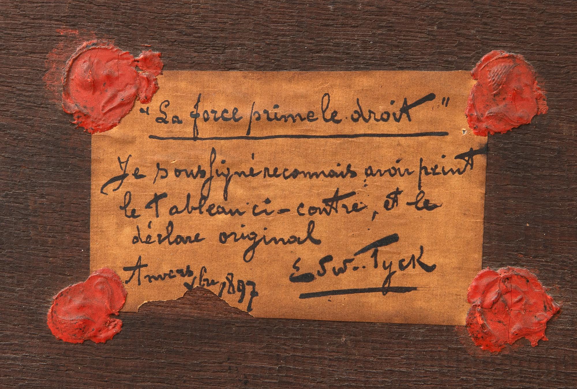 Edward Tyck, "La force primele droit".