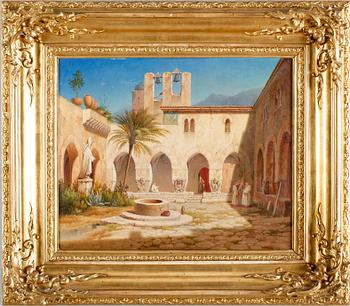 OKÄND KONSTNÄR, olja på duk, 1800-tal.