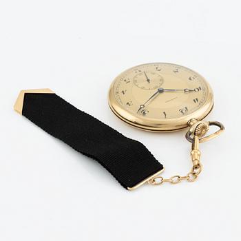 Longines, pocket watch, 14K gold, 48 mm.