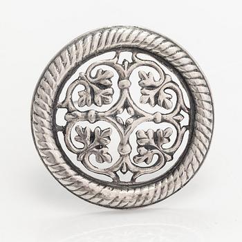 A silver brooch "Tuukkala brooch", model 8. Kalevala Koru, Helsinki 1945.