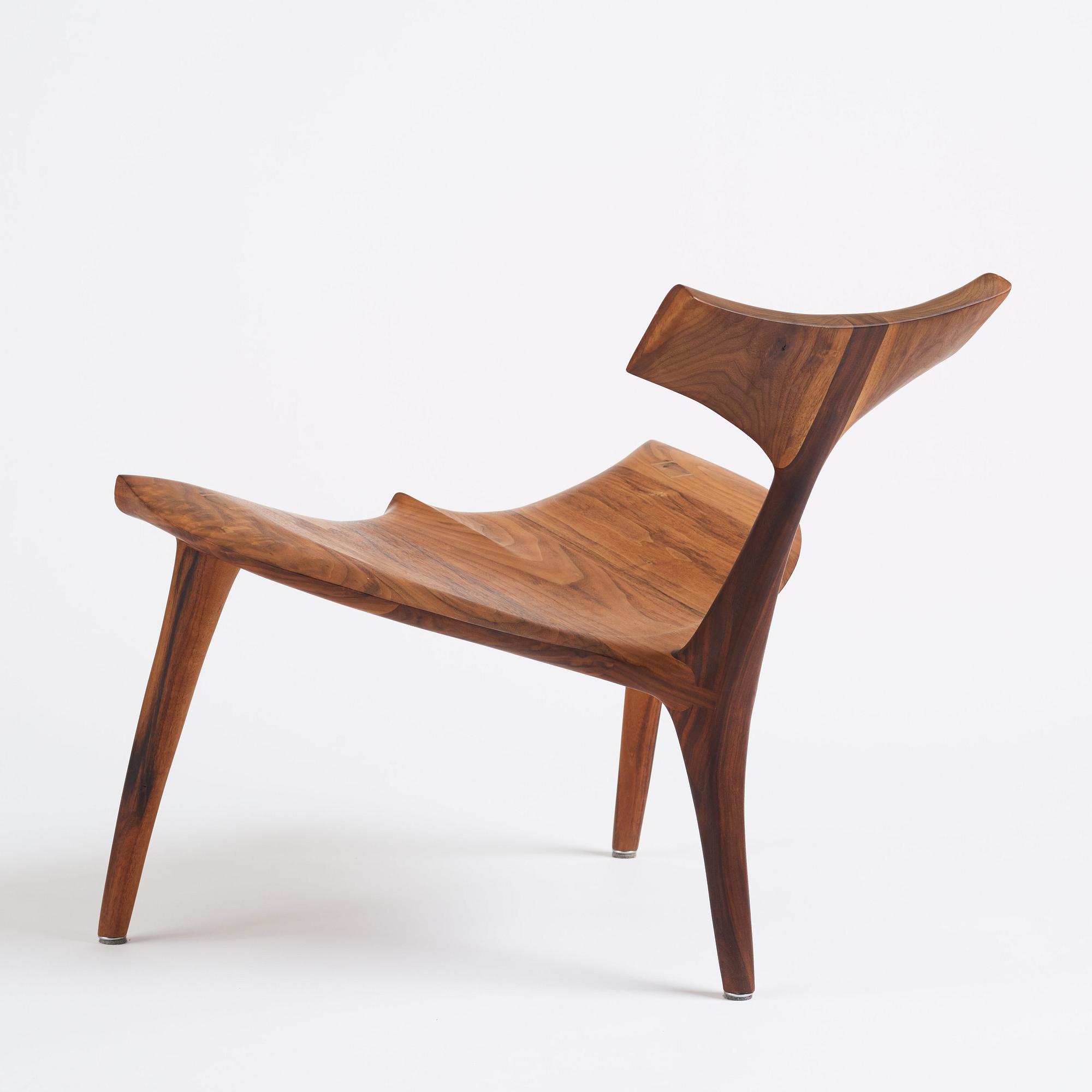 Morten Stenbæk, a "Whale Chair", No. 17, his own studio, Denmark, 2018.
