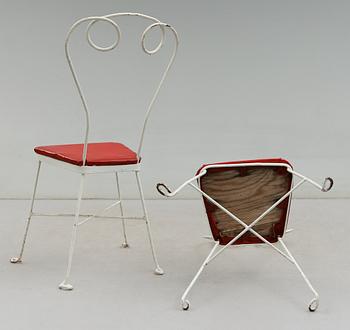 TRÄDGÅRDSSTOLAR, 4 st, 1900-talets mitt.