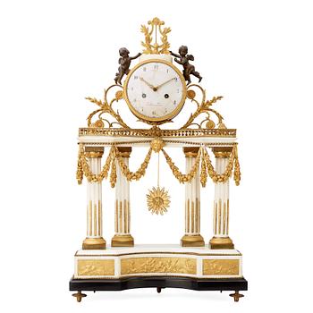 A Louis XVI late 18th century mantel clock.