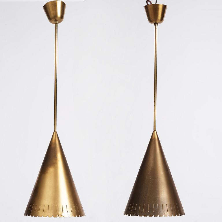 Harald Notini, taklampor, ett par, modell "11773", Arvid Böhlmarks Lampfabrik, Stockholm 1940-50-tal.
