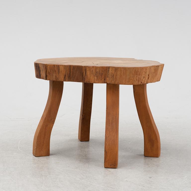 Carl-Axel Beijbom, an elmwood coffee table, Simlingegården Klagstorp, signed and dated 1964.
