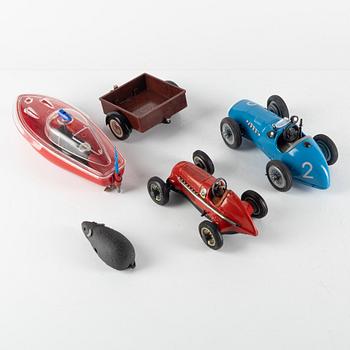 Schuco, 5 pieces, including "Studio", "Grand Prix Racer", "Mikifex", Germany, mid-20th century.