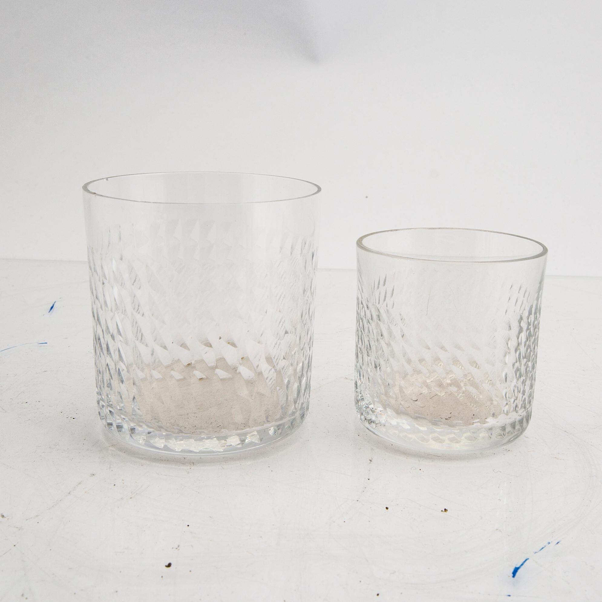 Signe Persson-Melin, glas 15 st provkollektion för Kosta sent 1900-tal.