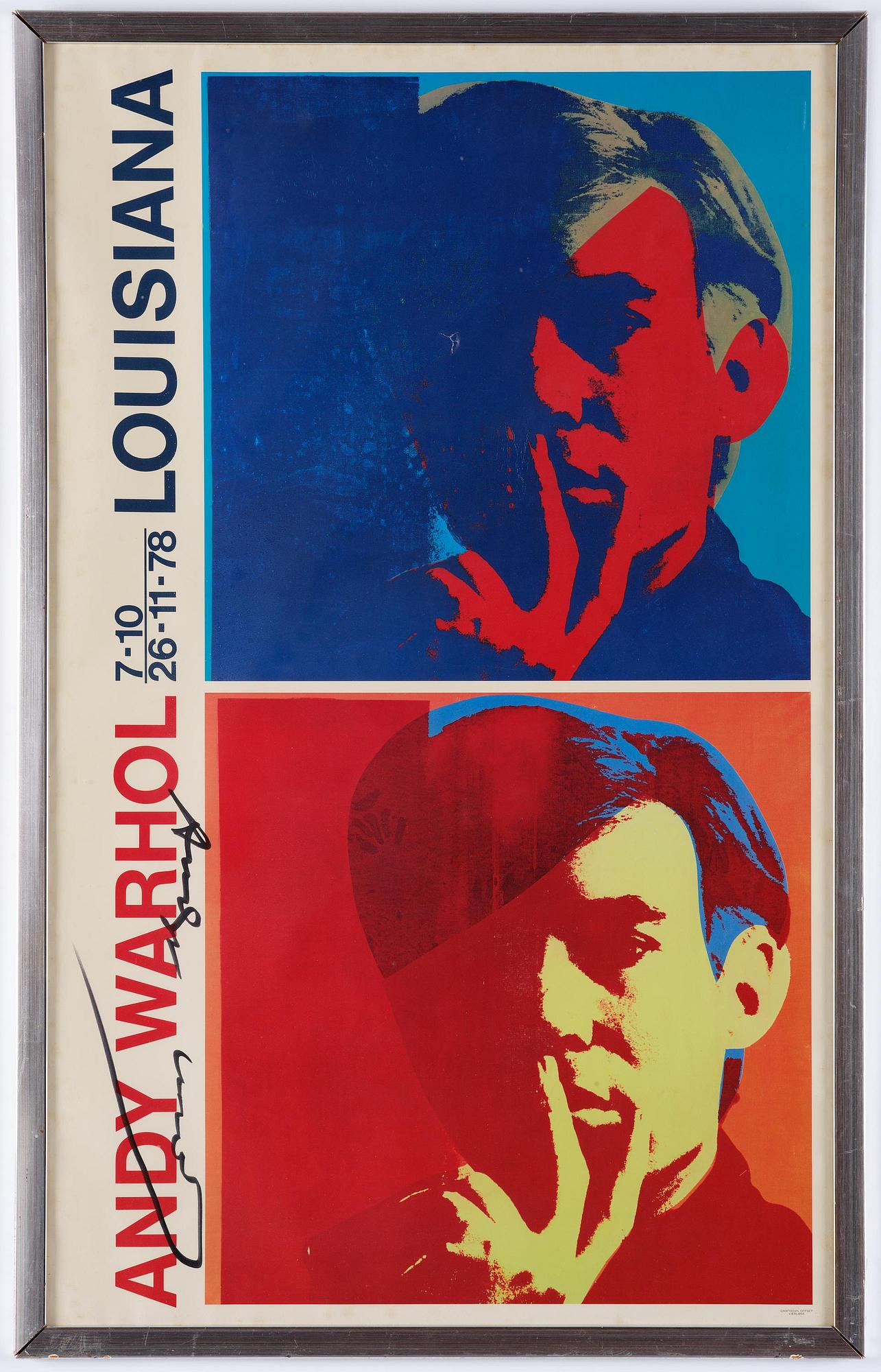 Andy Warhol, "Double self portrait" (Exhibition poster).