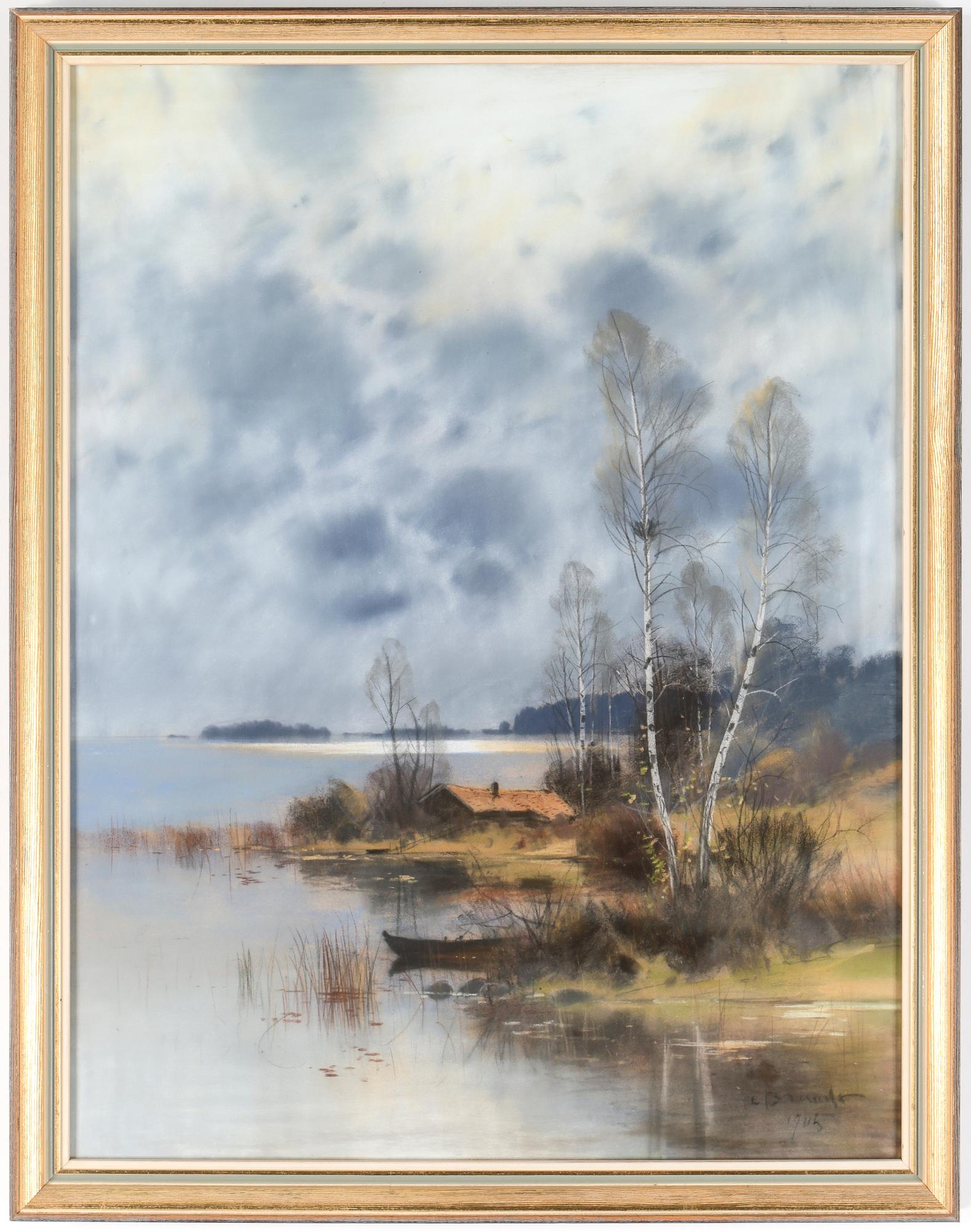 CARL BRANDT, pastell, signerad och daterad 1905.