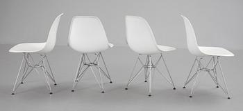 STOLAR, 4 st. "Plastic chair", Charles och Ray Eames, Vitra 2001.