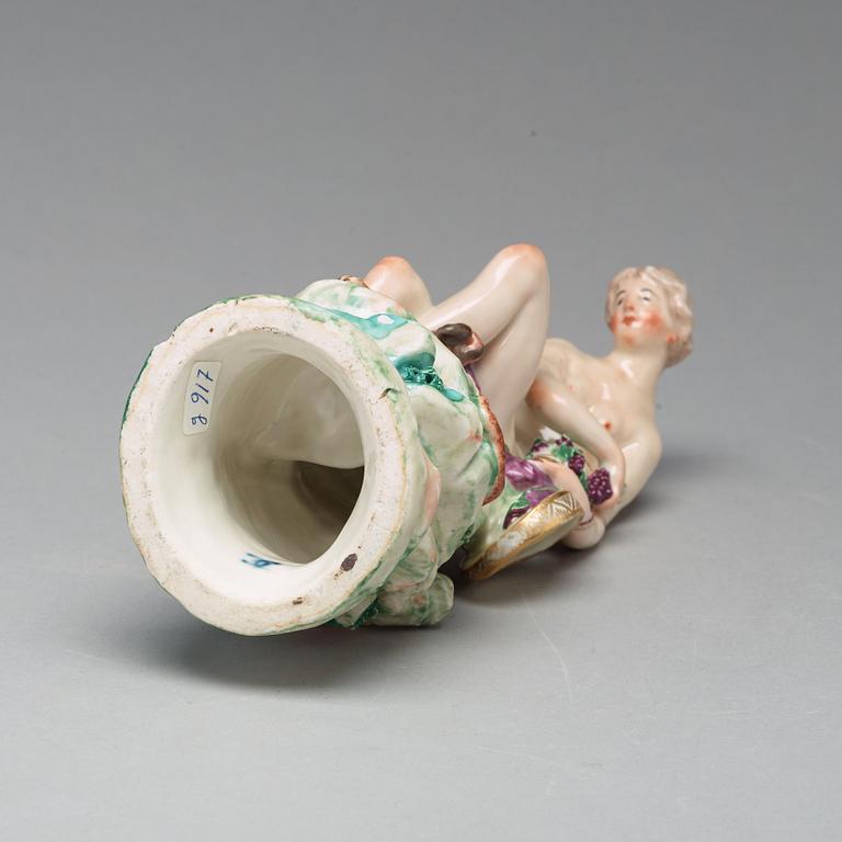 FIGURIN, porslin. Ludwigsburg, Tyskland, 1700-talet senare del.