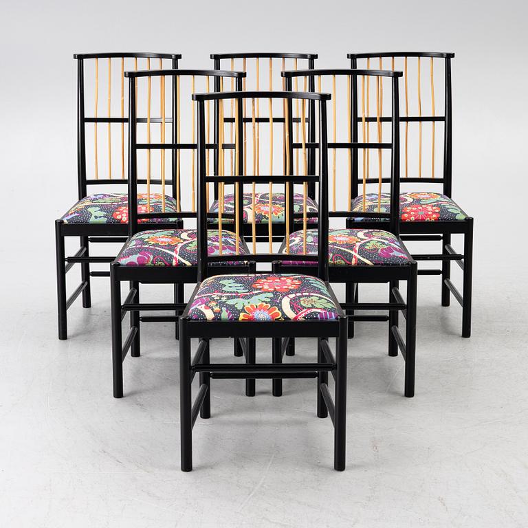 Josef Frank, chairs 6 pcs, model 2025, Svenskt Tenn Company.
