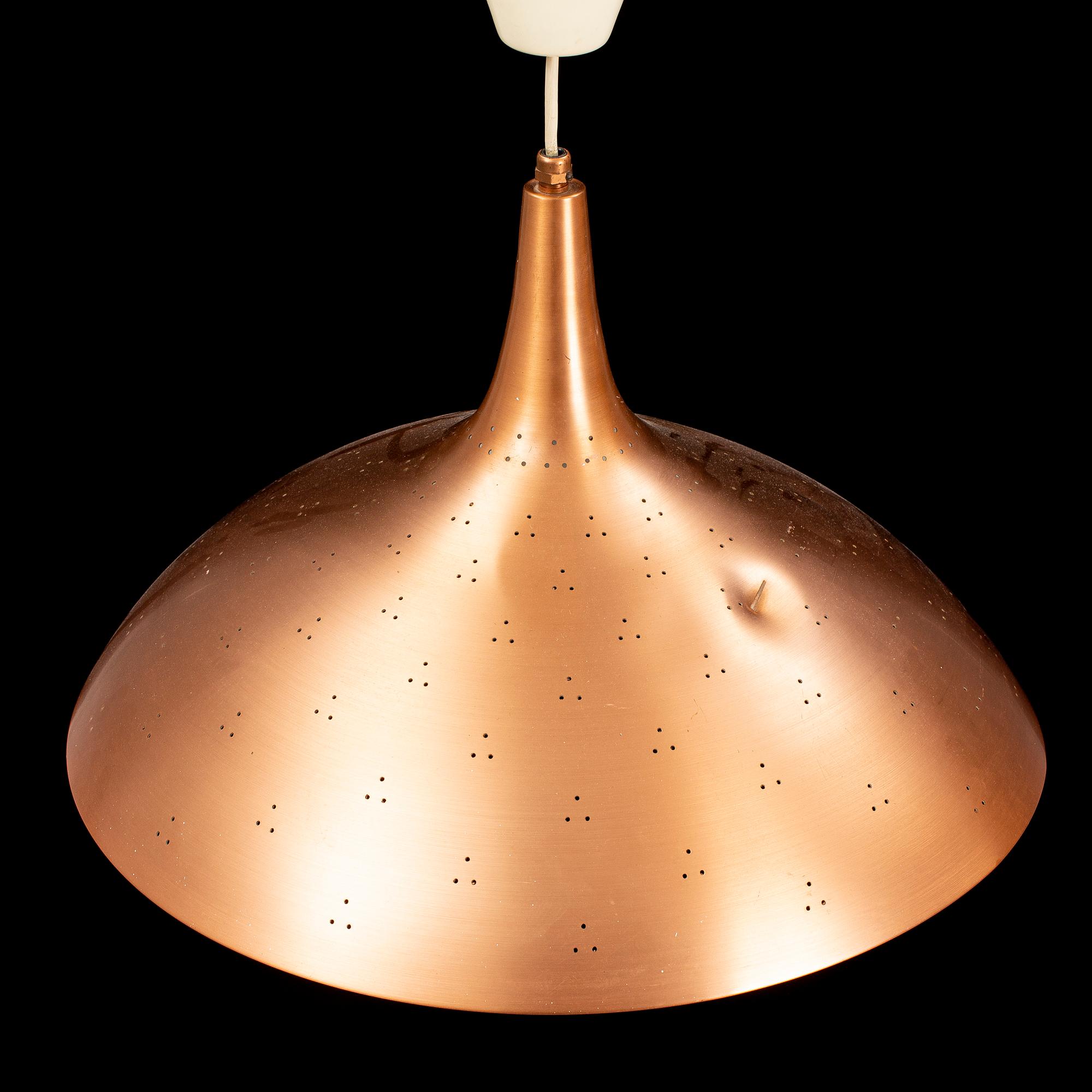 PAAVO TYNELL, an attributed ceiling lamp, "J1965", probably produced on licens by AWF (Arnold Wiigs Fabrikker) Norway.