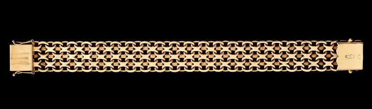 ARMBAND, 18K rött och vitt guld. Vikt 56 ca g.