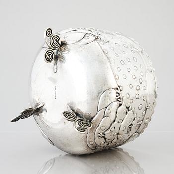 Olga Lanner, an Art Nouveau silver flower pot, Stockholm 1916.